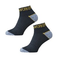 5 Paar Arbeitssocken Socken Baumwolle WORKER Socks kurz Grösse 43-46 schwarz