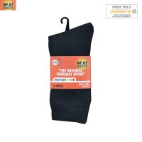 Thermosocken mit Frottee 3er Pack 41-46  schwarz Unisex HEAT BOOSTER®