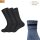 Thermosocken mit Frottee 3er Pack 41-46  schwarz Unisex HEAT BOOSTER®